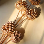 Handmade Golden pinecones Bunch