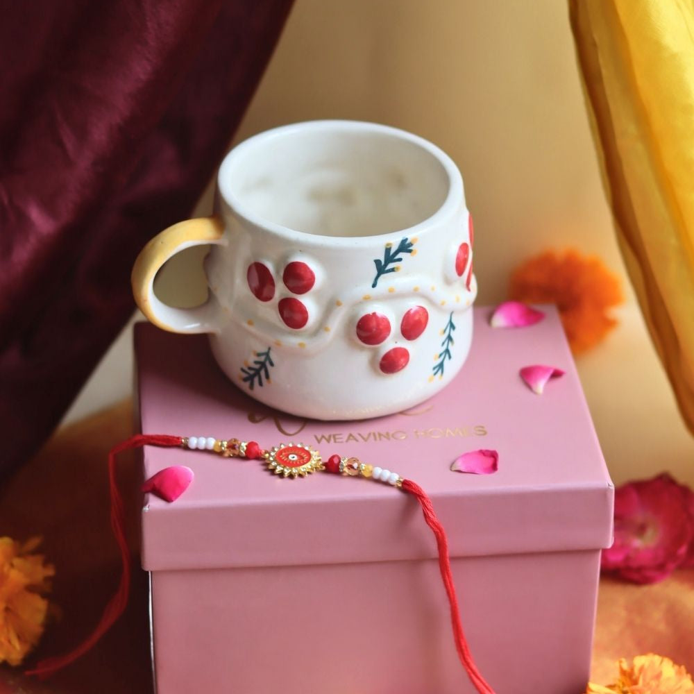 handmade Cherry Mug Rakhi Gift Box