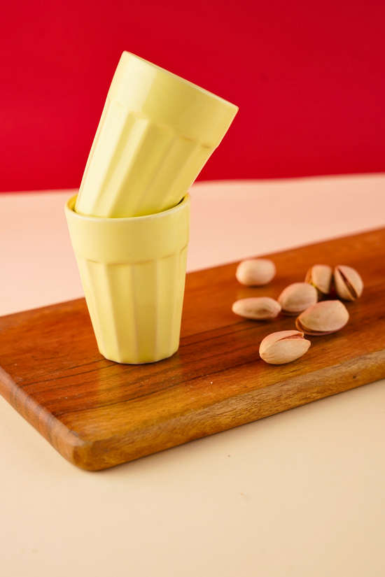 lime espresso shot glass made by ceramic