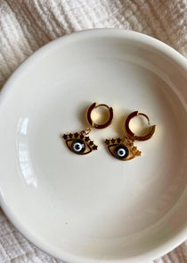 Anti tarnish Evil Eye Earrings