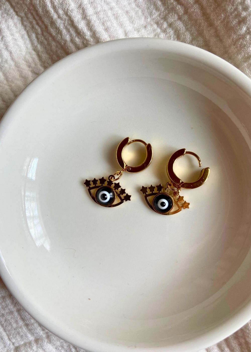 Anti tarnish Evil Eye Earrings