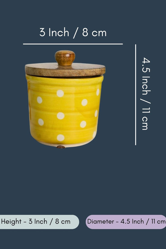 Yellow Polka Jar