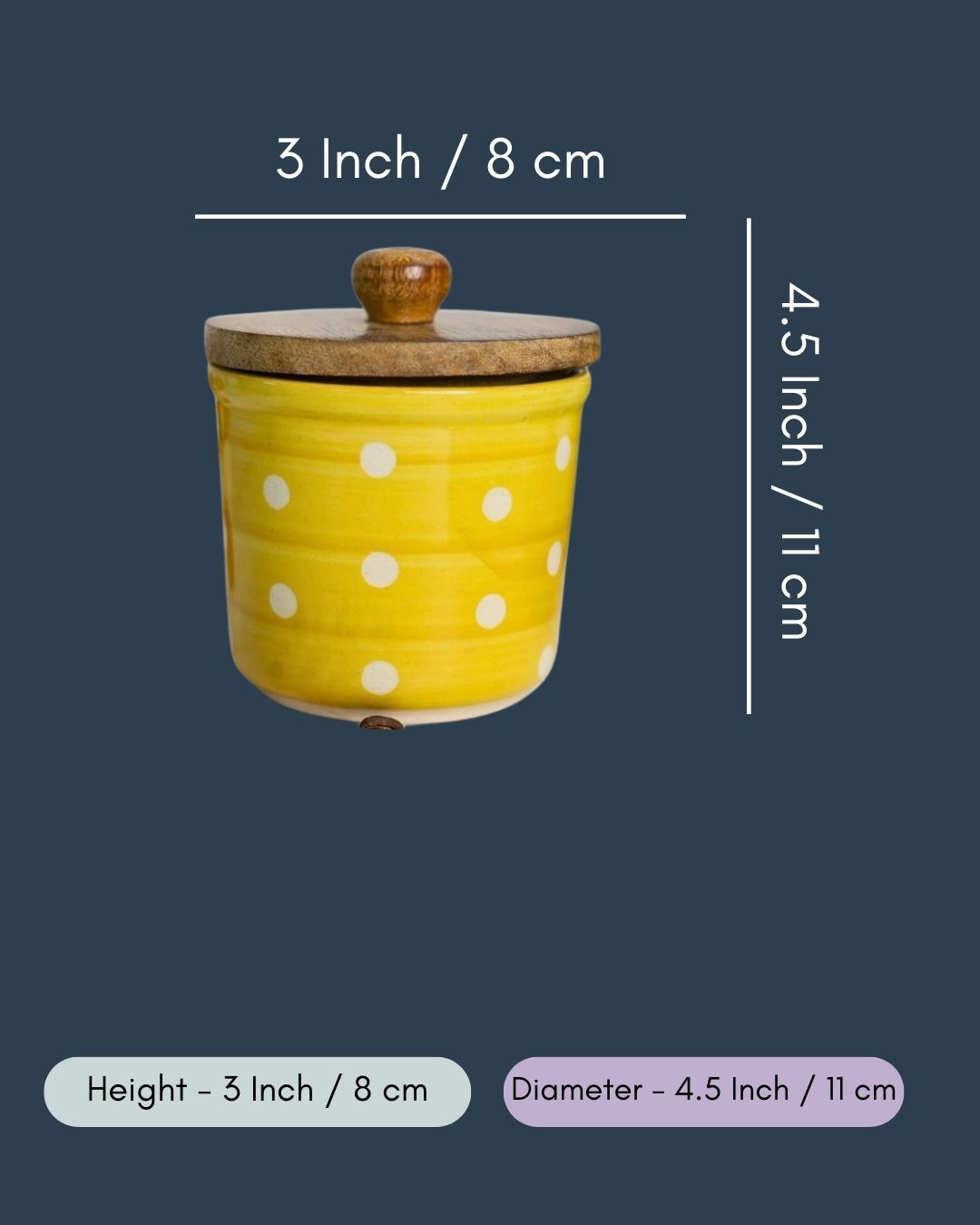 Yellow Polka Jar