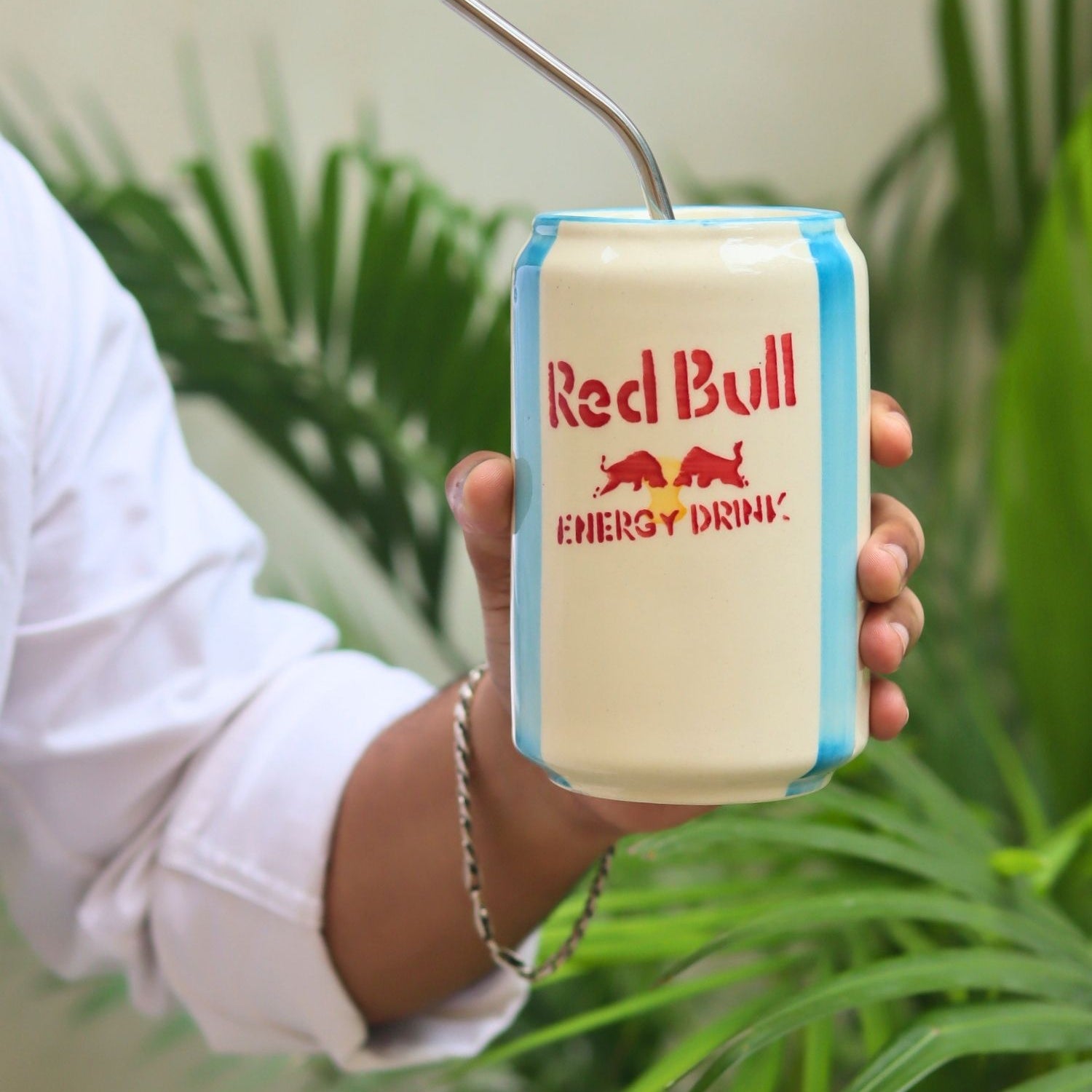 Red Bull Tumbler handmade in India