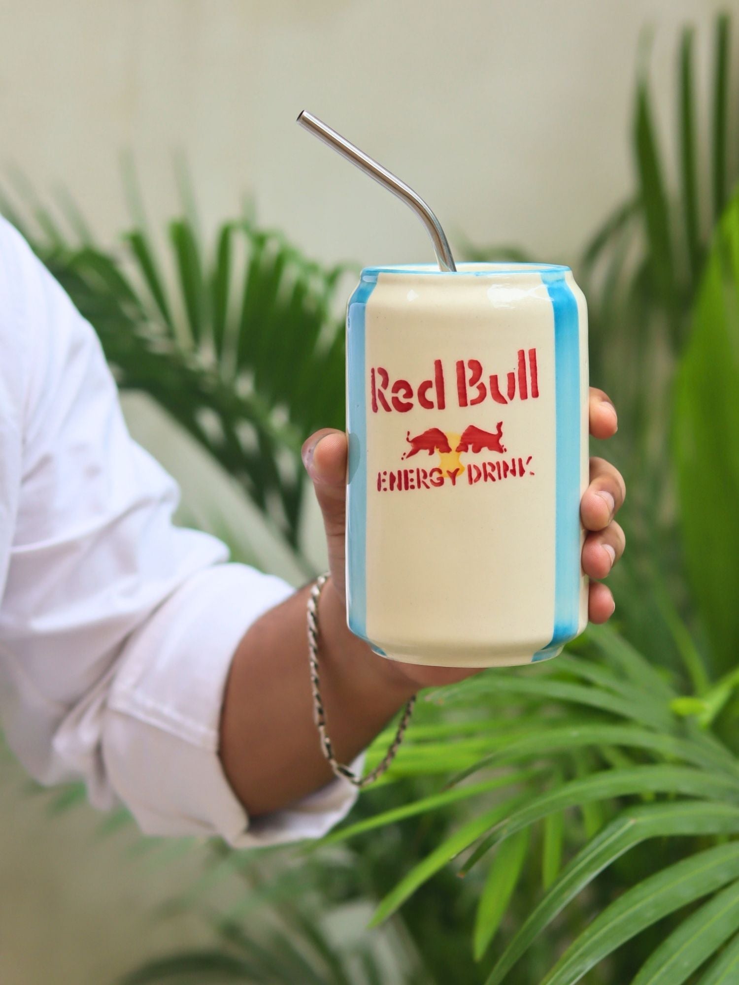 Red Bull Tumbler handmade in India