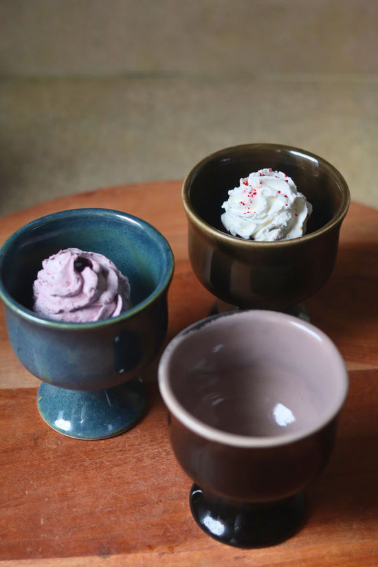 ice cream goblet with delicious dessert