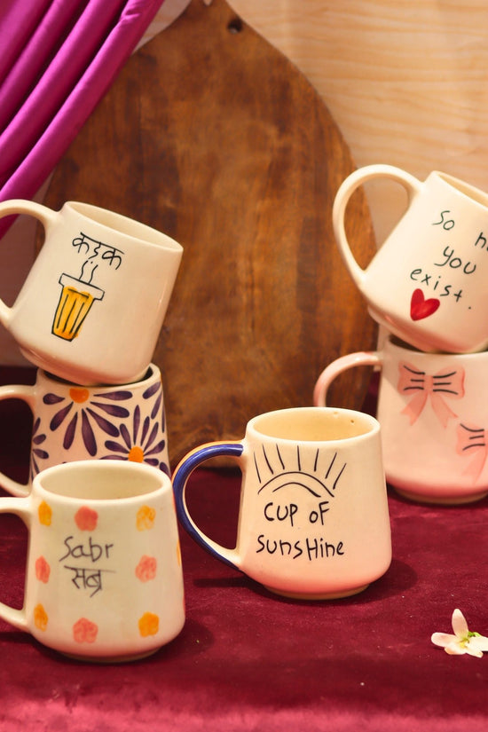 handmade Set of 6 Simple Sips mugs combo (for the price of 5)