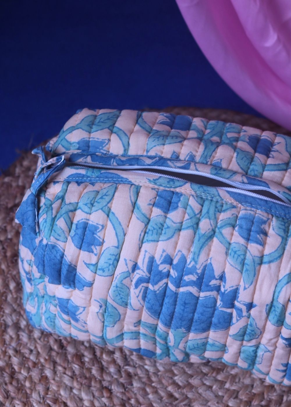 Aqua Magic Toiletry Bag - Medium handmade in India