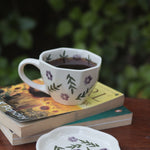 Lavender Fields Mug & Handmade Dessert Plate made by ceramic