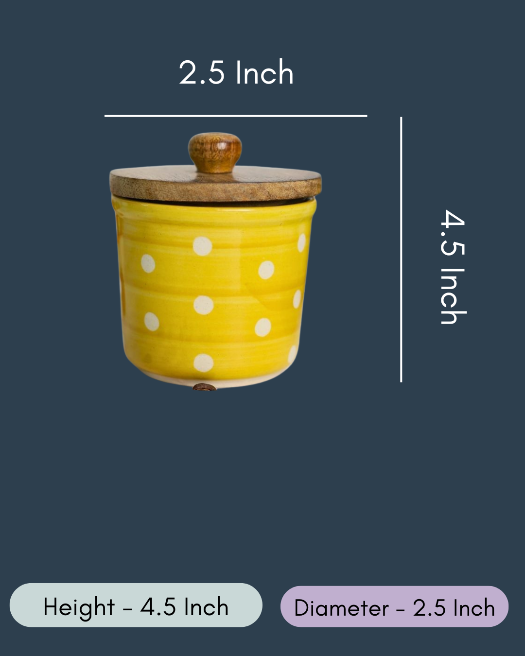 Yellow Polka Jar