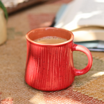 Red etching ceramic chai cup