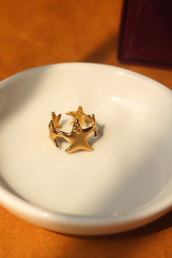 Anti tarnish Star Adjustable Ring