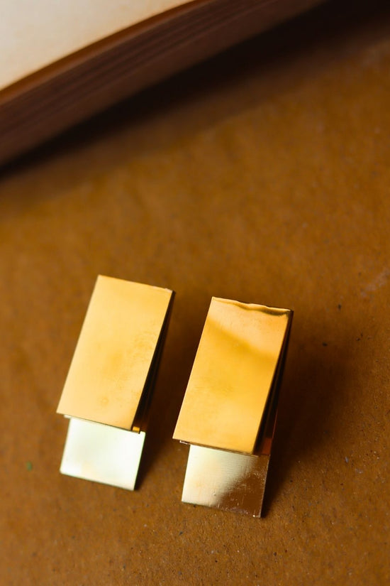 Anti tarnish Rectangle Statement Earrings