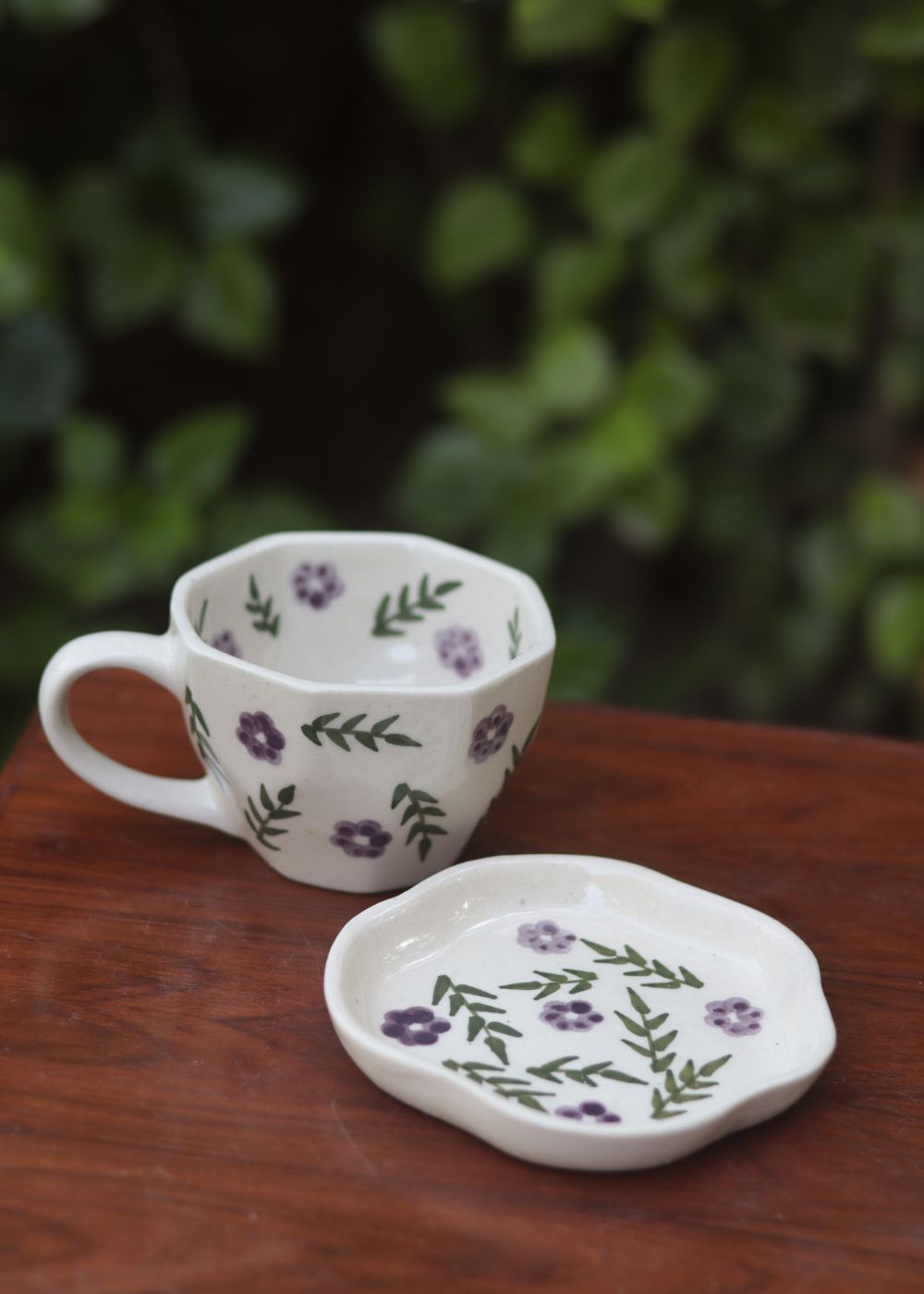 Handmade Lavender Fields Mug & Handmade Dessert Plate