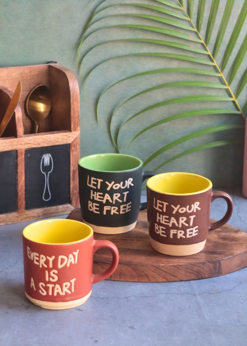 Handmade Set of 3 - Morning Magic Mugs