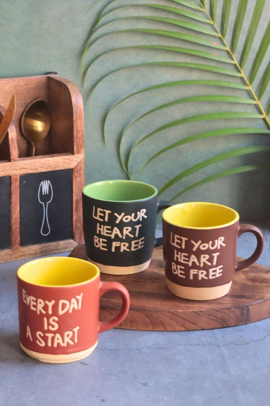 Handmade Set of 3 - Morning Magic Mugs