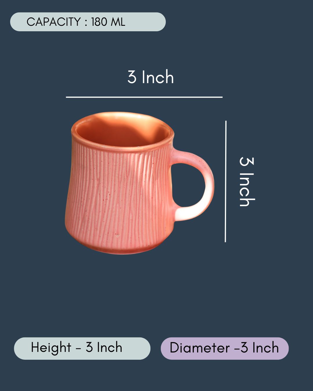 Pink Etching Chai Cup