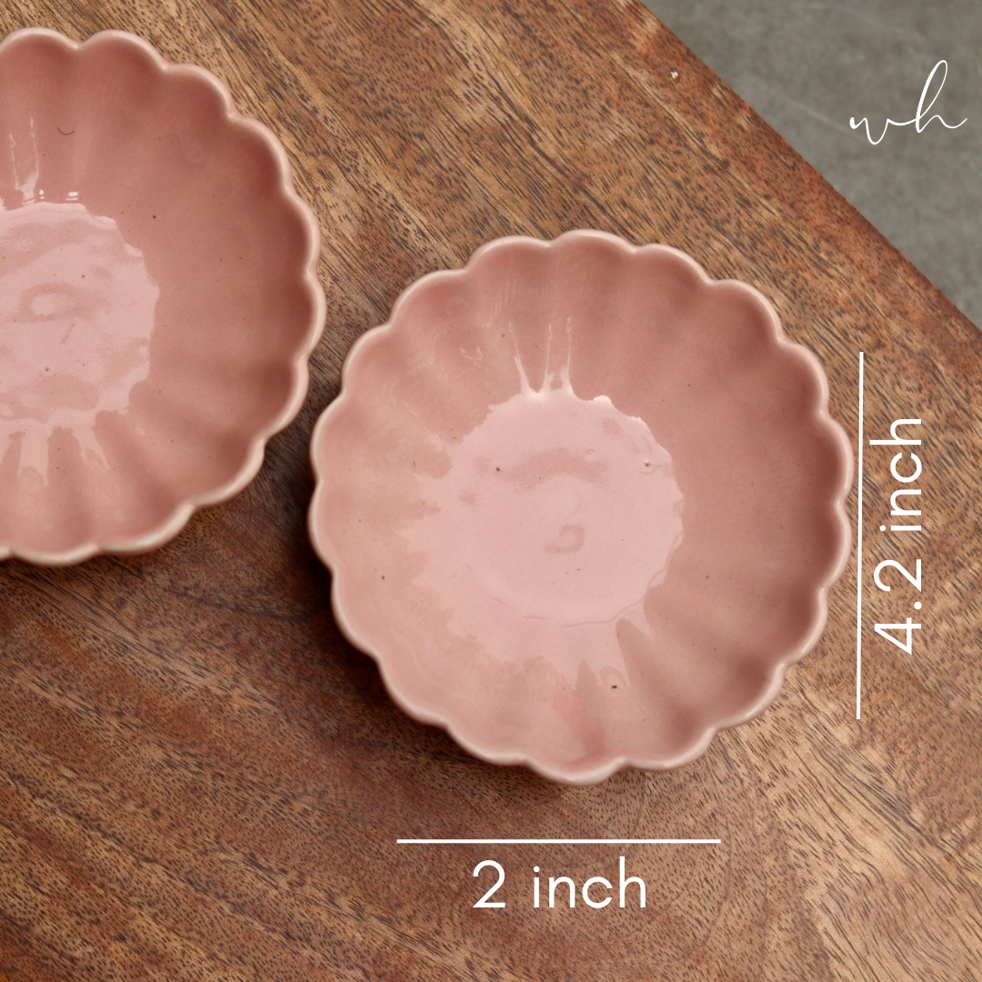 Ceramic ice cream bowls height & breadth