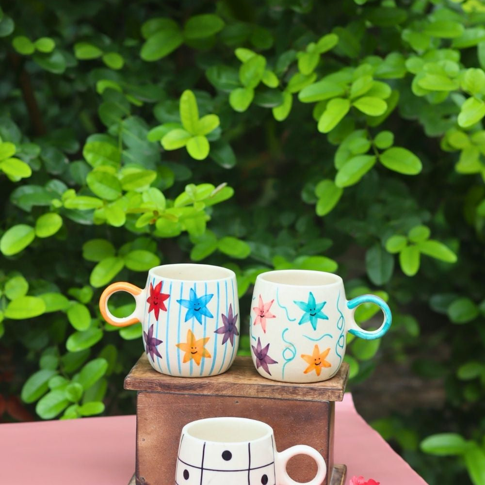 Set of 3 - Perfect Pour Mugs made by ceramic