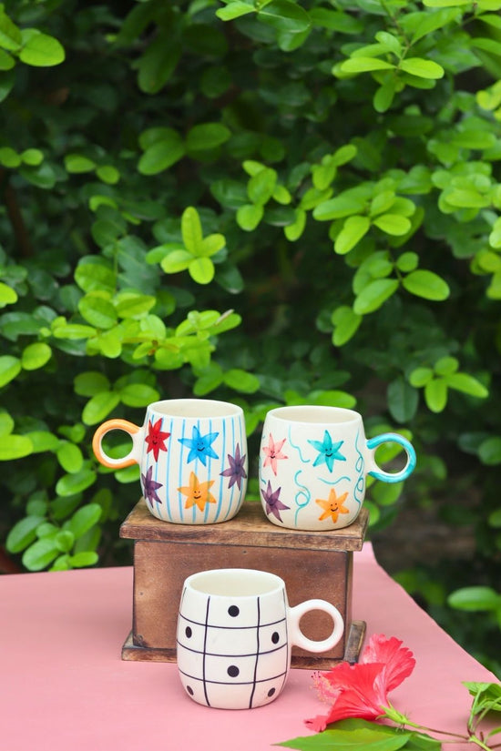 Set of 3 - Perfect Pour Mugs made by ceramic