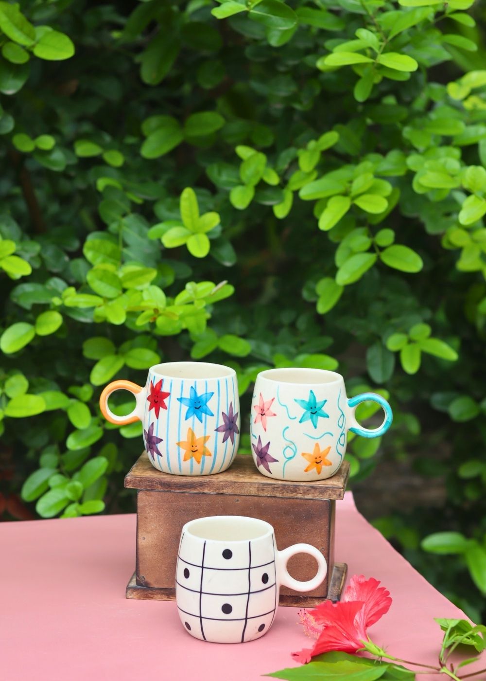 Set of 3 - Perfect Pour Mugs made by ceramic