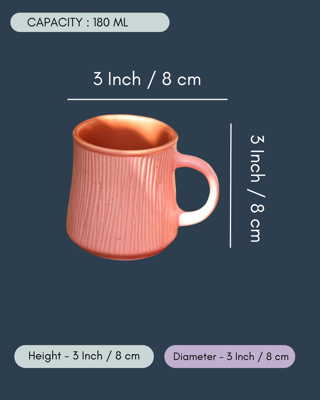 Pink Etching Chai Cup
