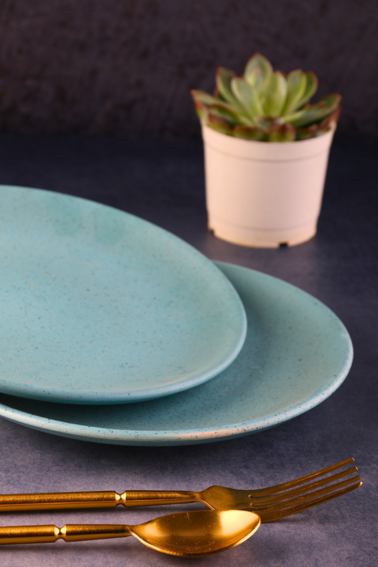 Dinnerware Teal Quarter Plate