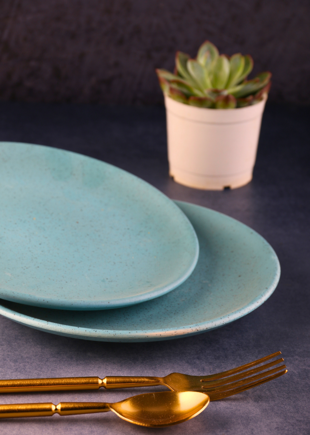 Dinnerware Teal Quarter Plate