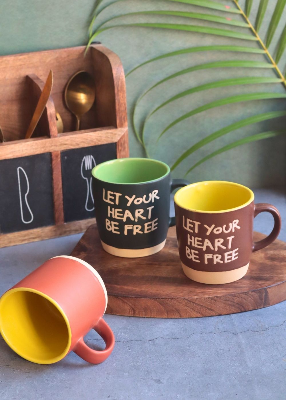 Set of 3 - Morning Magic Mugs made by ceramic