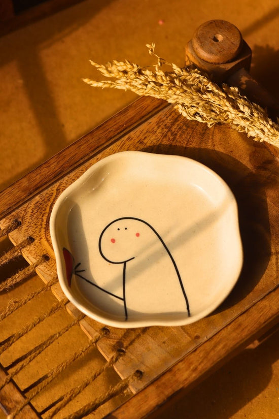 In Love Dessert Plate  made by ceramic