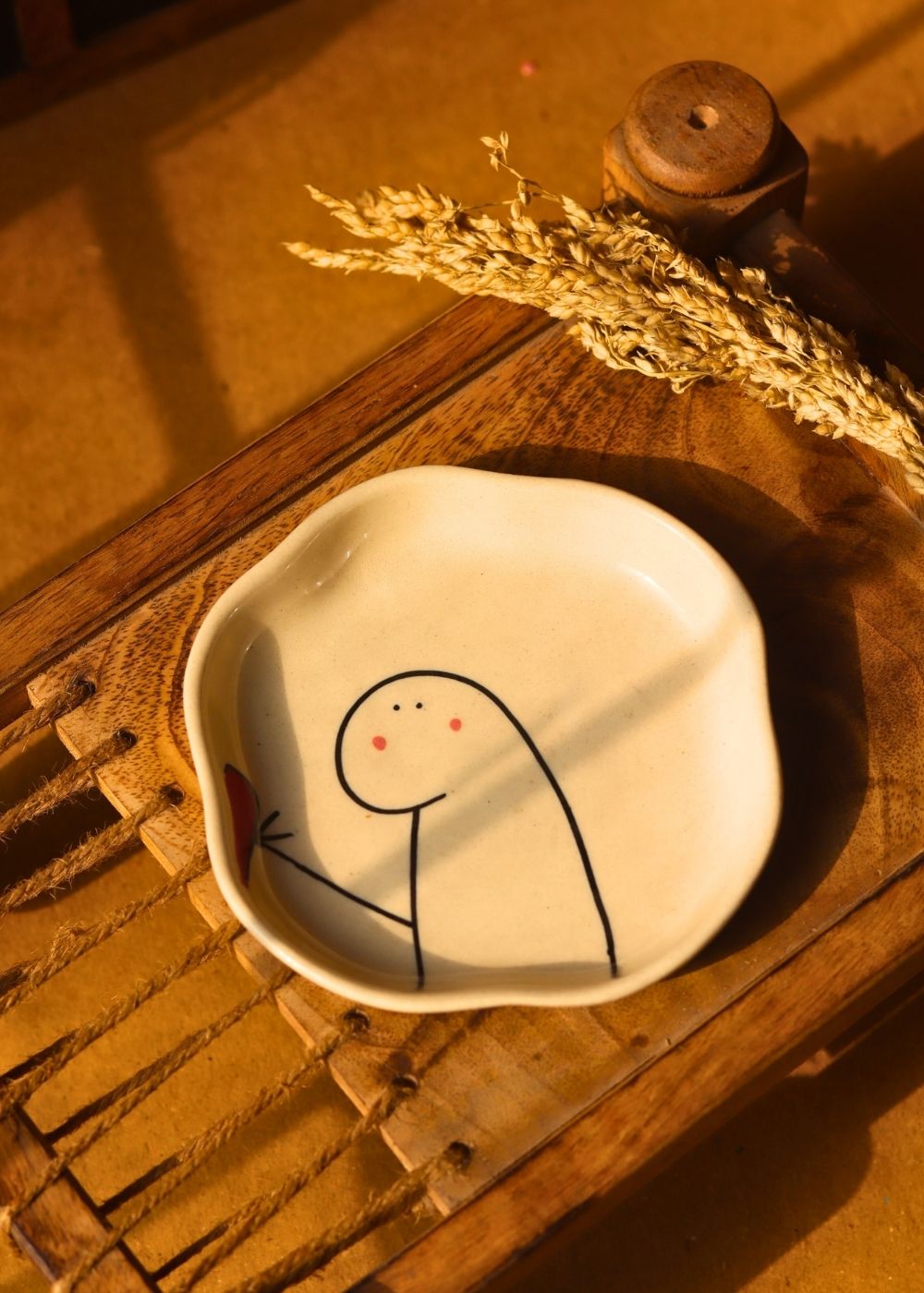 In Love Dessert Plate  made by ceramic