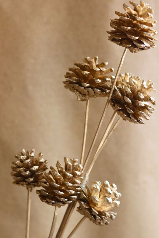 Golden pinecones Bunch handmade in india