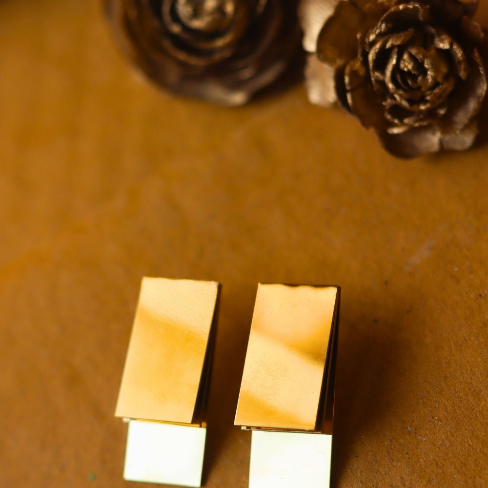 Hypoallergic Rectangle Statement Earrings