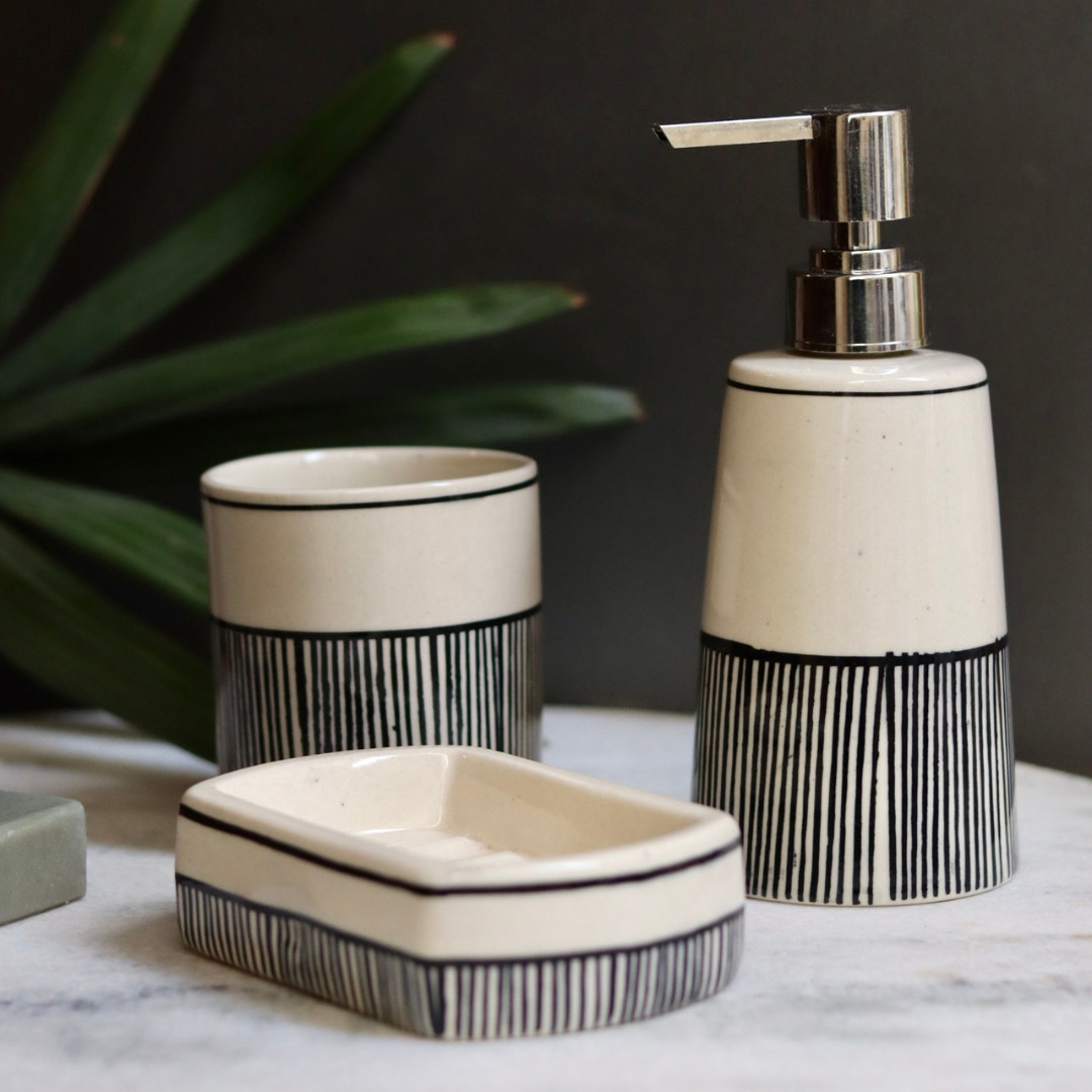 handmade bathroom set, made by ceramic 