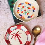 LoveisLove & Palm Handmade Dessert plate handmade in india