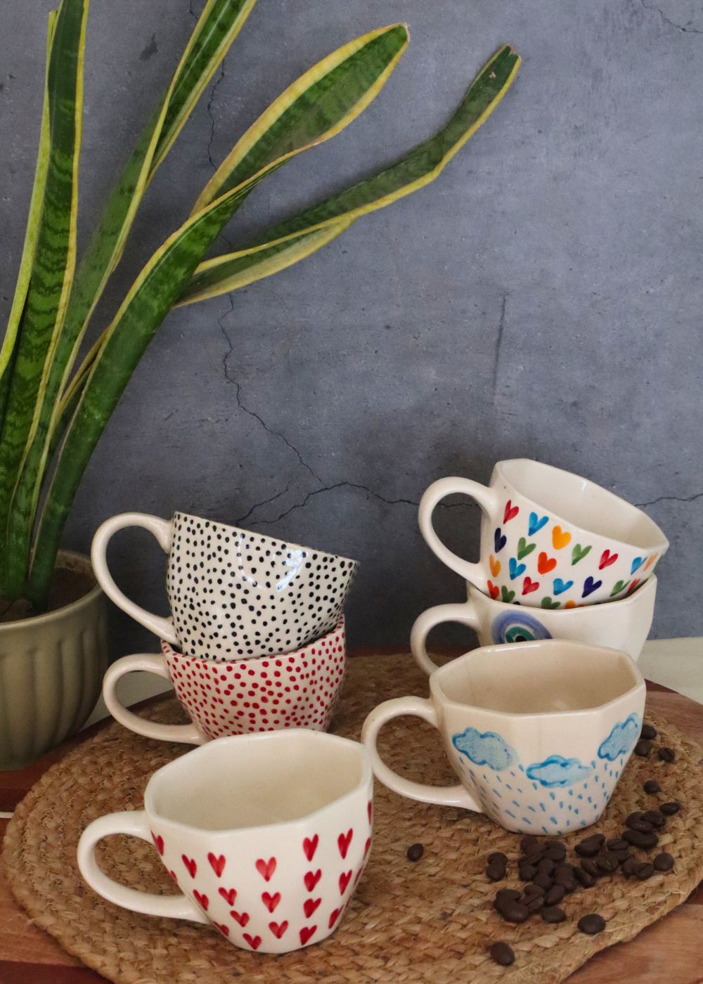 handpainted mugs handmade in india