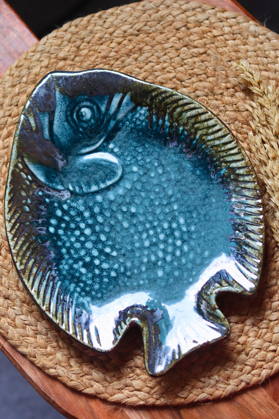 Butterfly fish platter blue