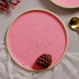made by ceramic, pink platter