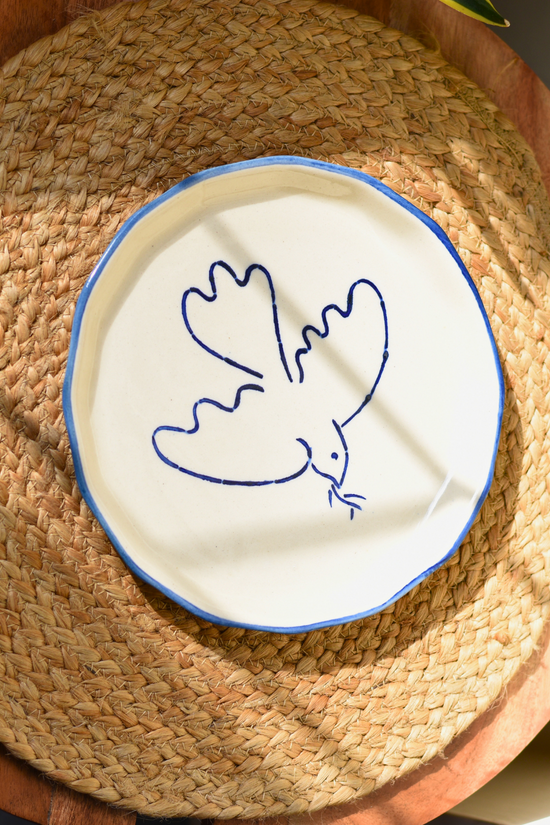 Unique serveware birdie snack plate 