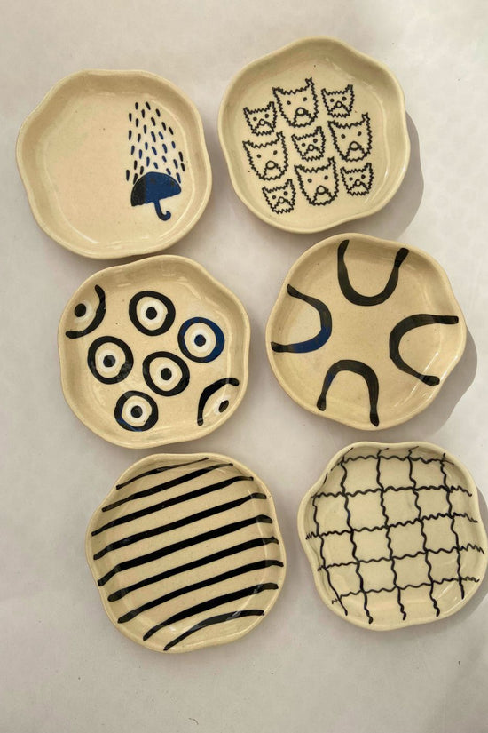Set of 6 Tasty Treat Handmade Dessert plate (for the price of 5) made by ceramic