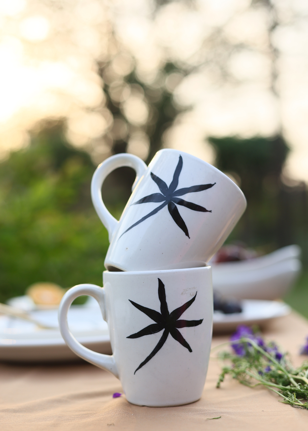 the hemp mug made by ceramic 