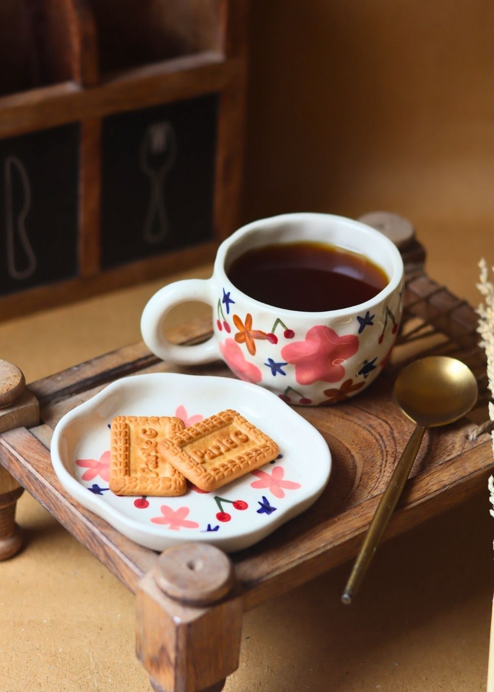 Bloom mug & Handmade dessert Plate with premium quality material