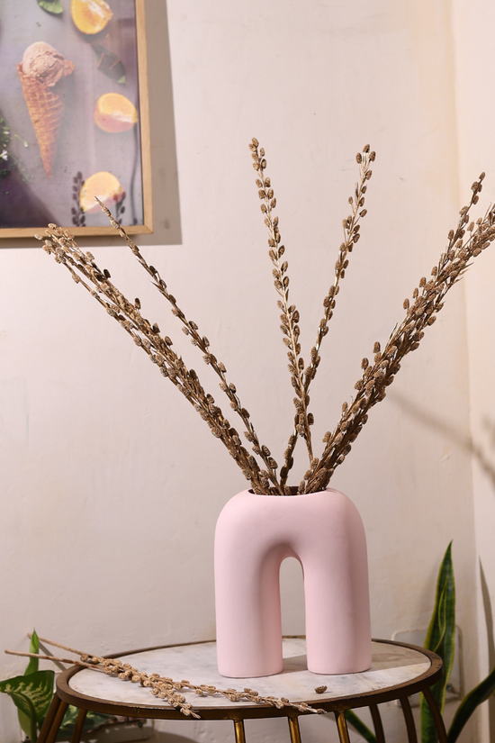 Golden dried bunch in vase