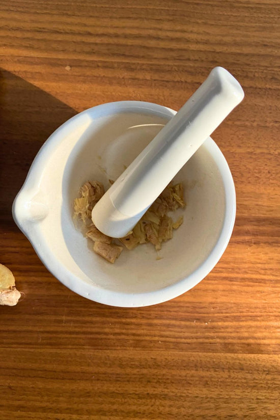 handmade big mortar & pestle 