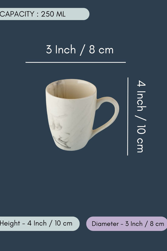 Black Marble Coffee Mug - Set of two