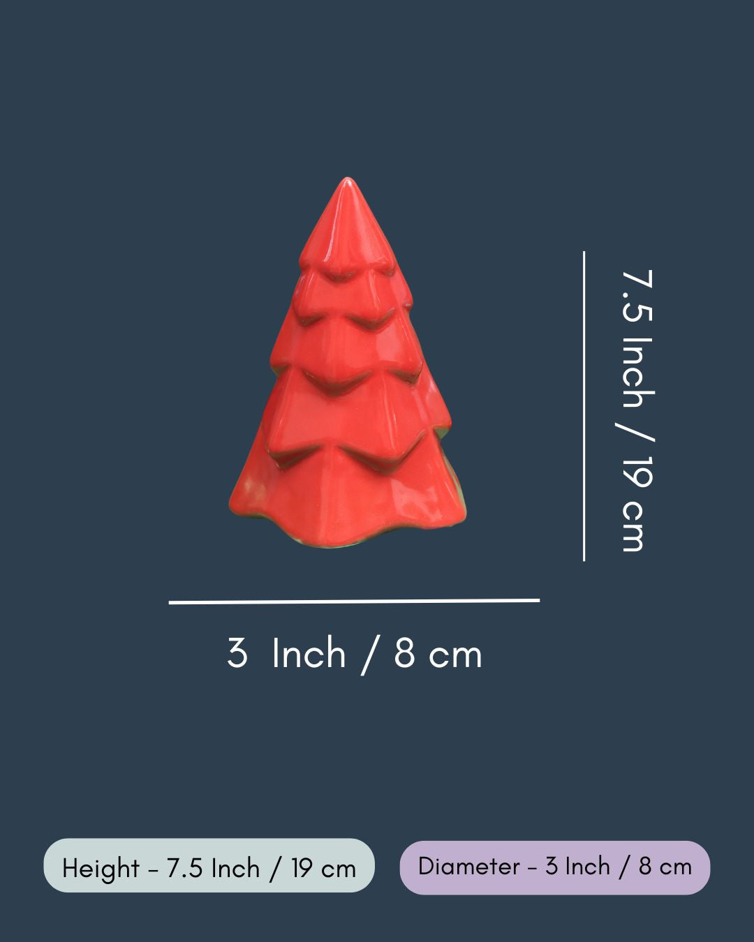 Red Conical Christmas tree in a Gift Box
