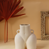 handmade white body vase with pure white color