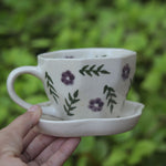 Lavender Fields Mug & Handmade Dessert Plate With premium quality material