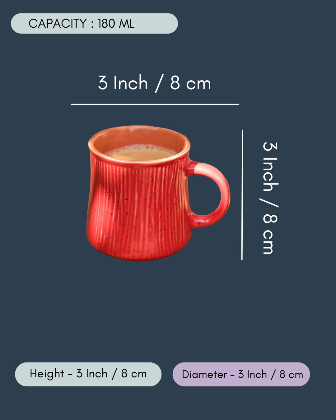 Red Etching Chai Cup