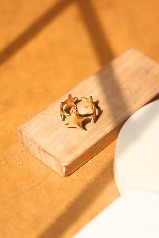 Star Adjustable Ring handmade in India